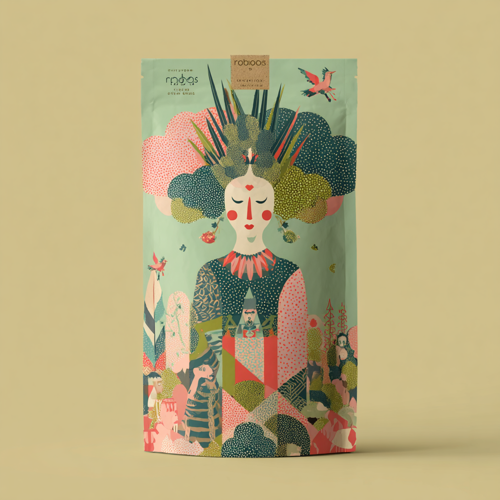 Teavore rooibos tea powder packaging